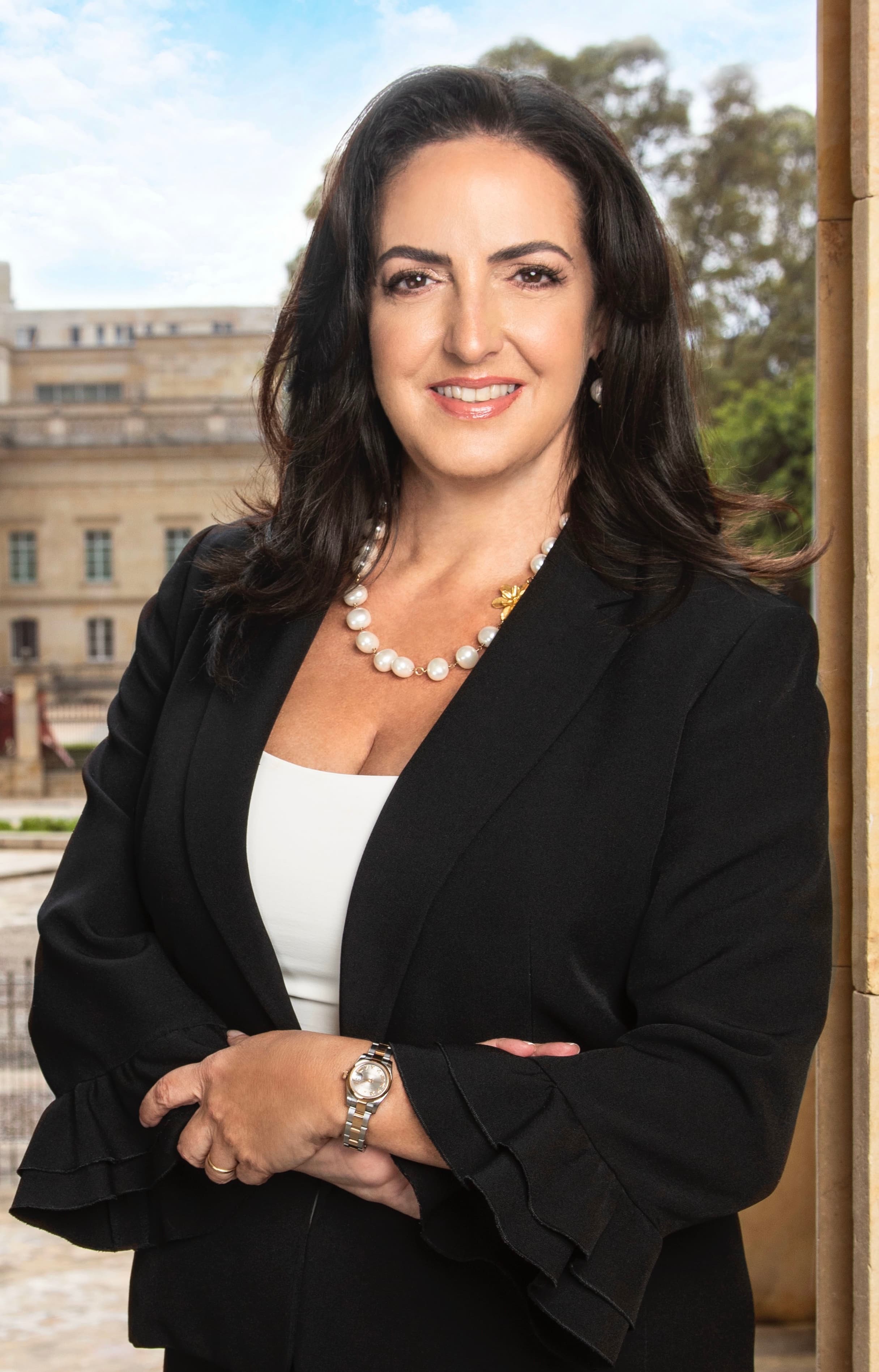Fotografía de archivo de la senadora María Fernanda Cabal, difundida por su equipo de prensa en 2023