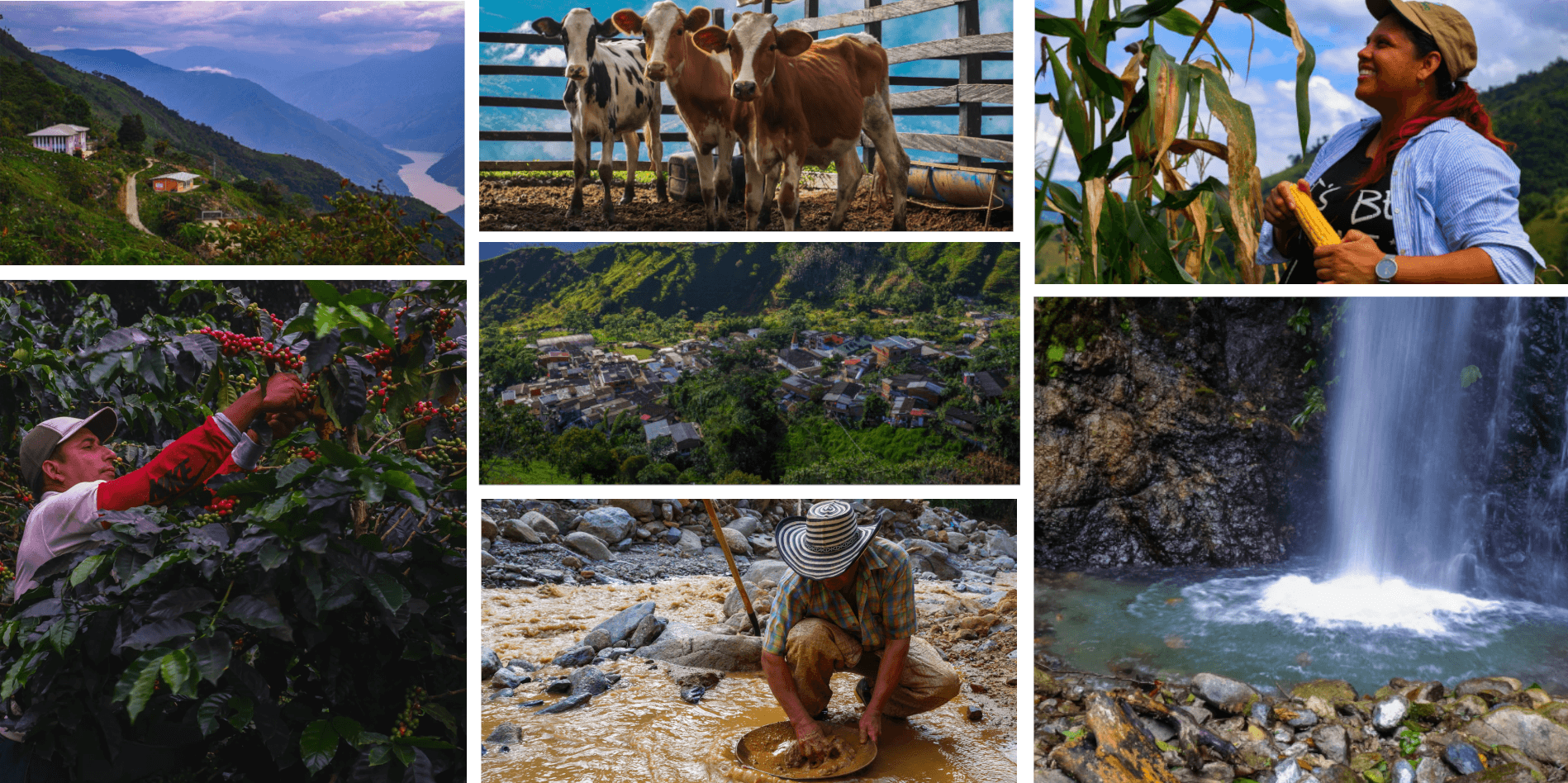 Compilación de imágenes que representan al territorio de Briceño (Antioquia)