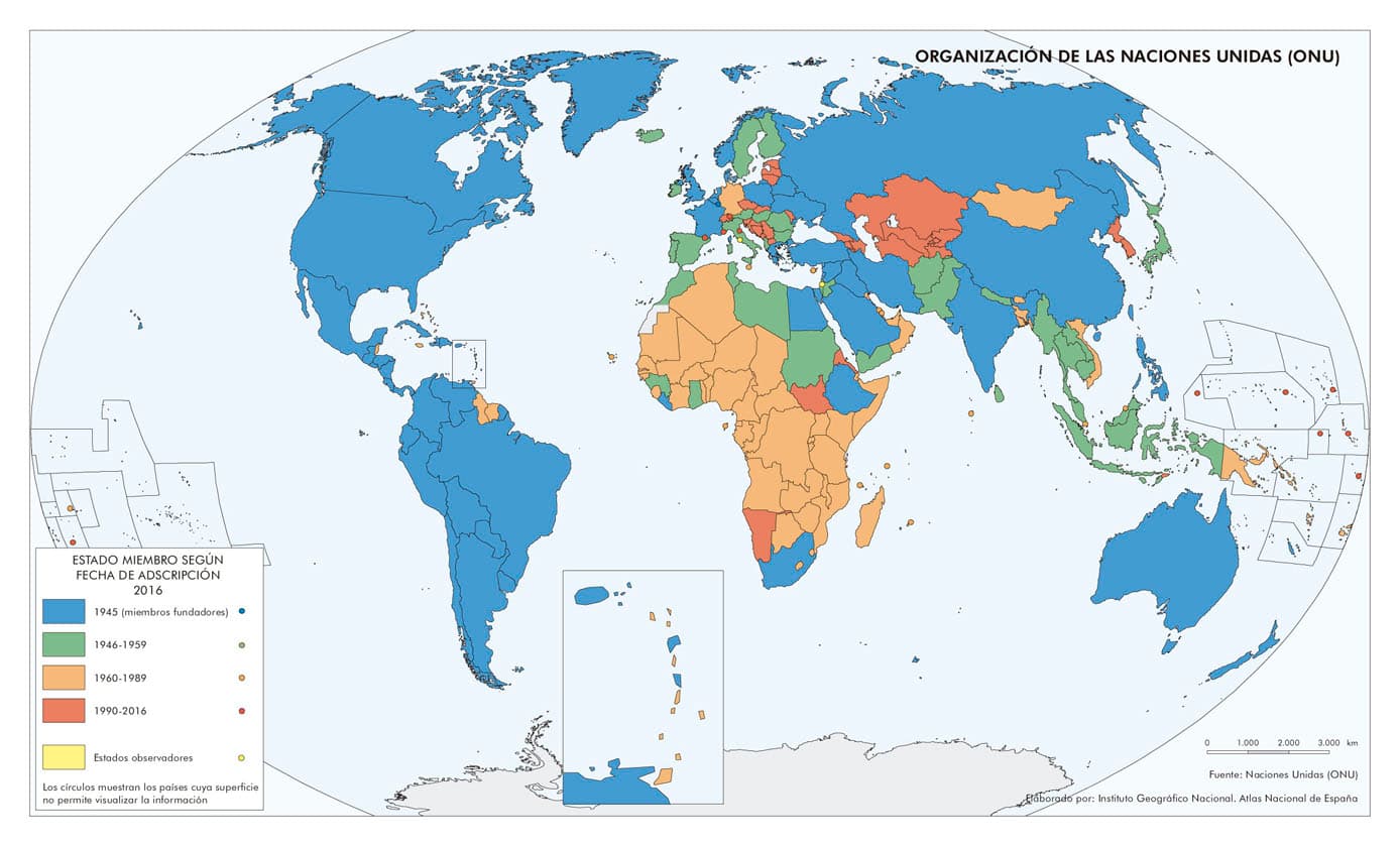 Crecimiento de la ONU hasta 2016