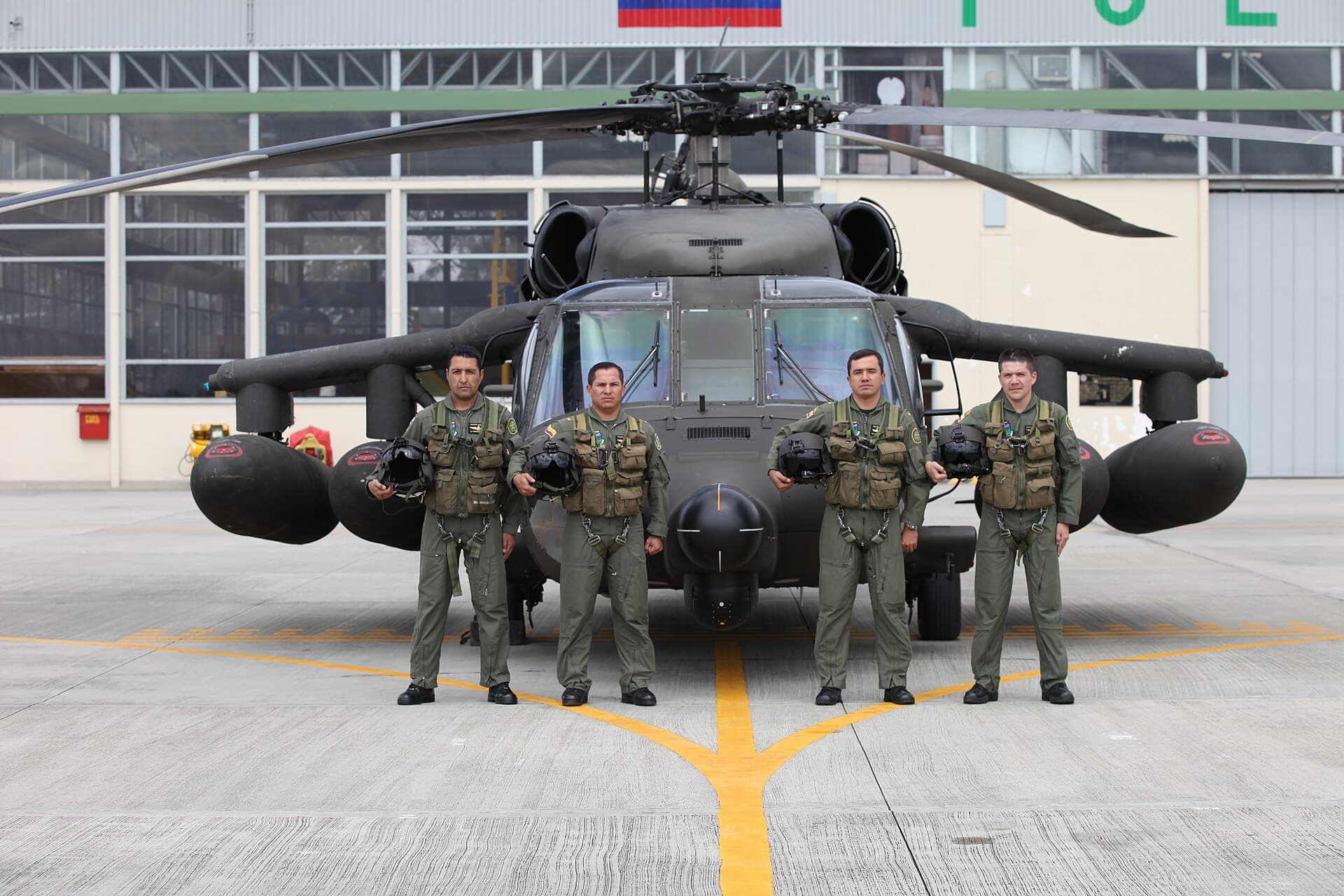 Blackhawk helicopter (with crew) of the Colombian National Police