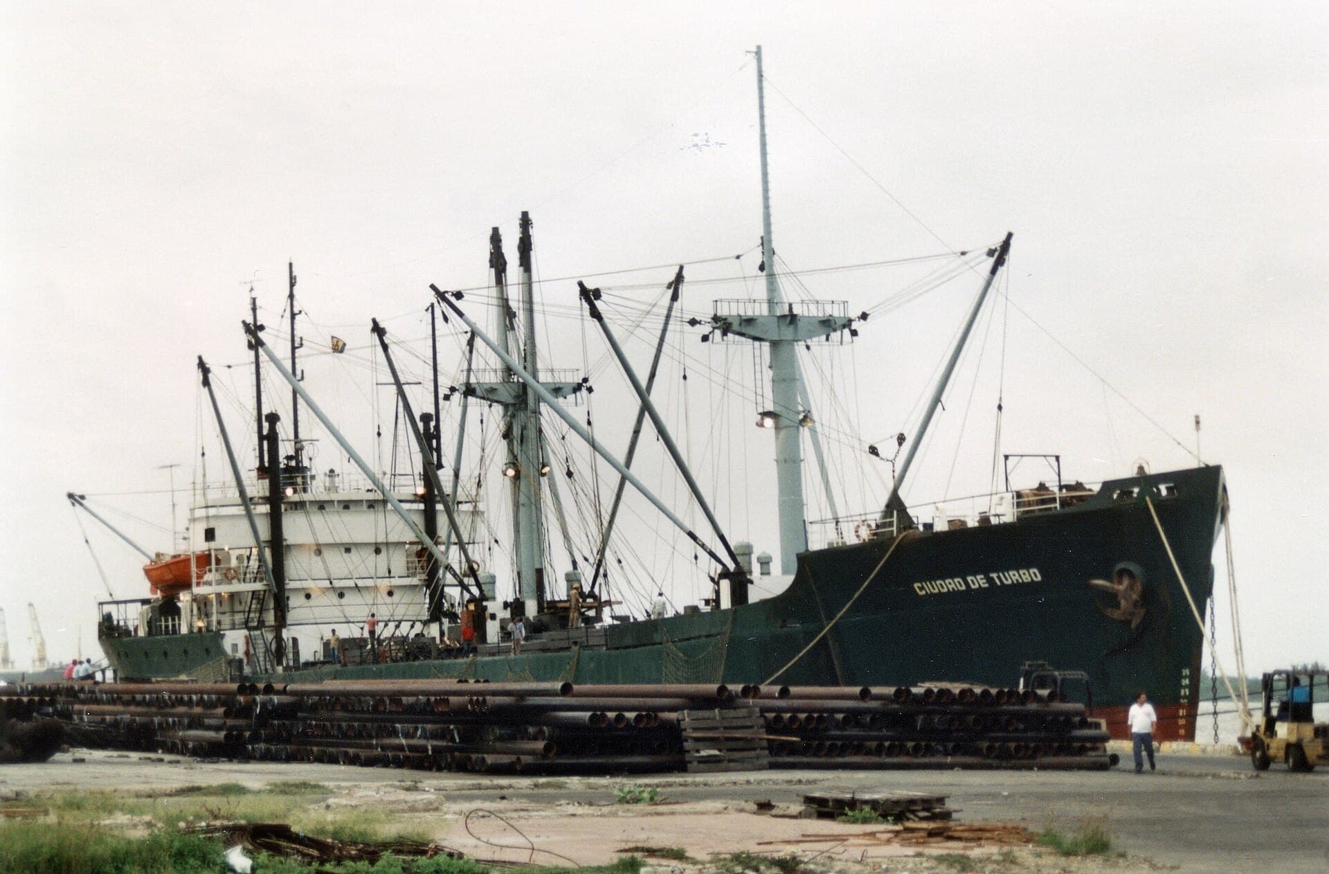 C1-M-AV1 type cargo vessel Ciudad de Turbo at Barranquilla, 4 September 1992