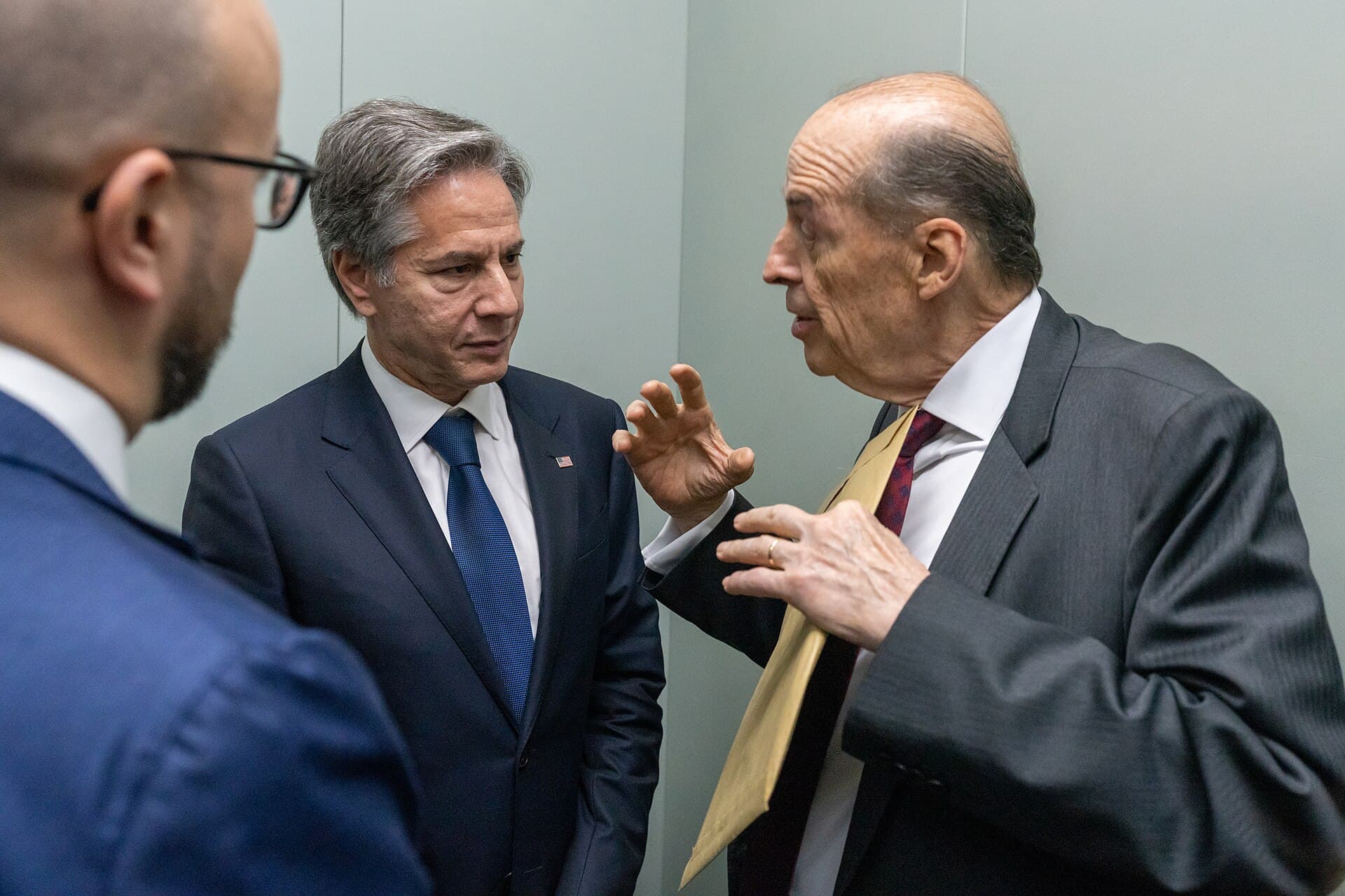 Secretary of State Antony J. Blinken meets Colombia’s Foreign Minister Álvaro Leyva Durán in Lima, Peru, on October 6, 2022. [State Department photo by Ron Przysucha/ Public Domain…