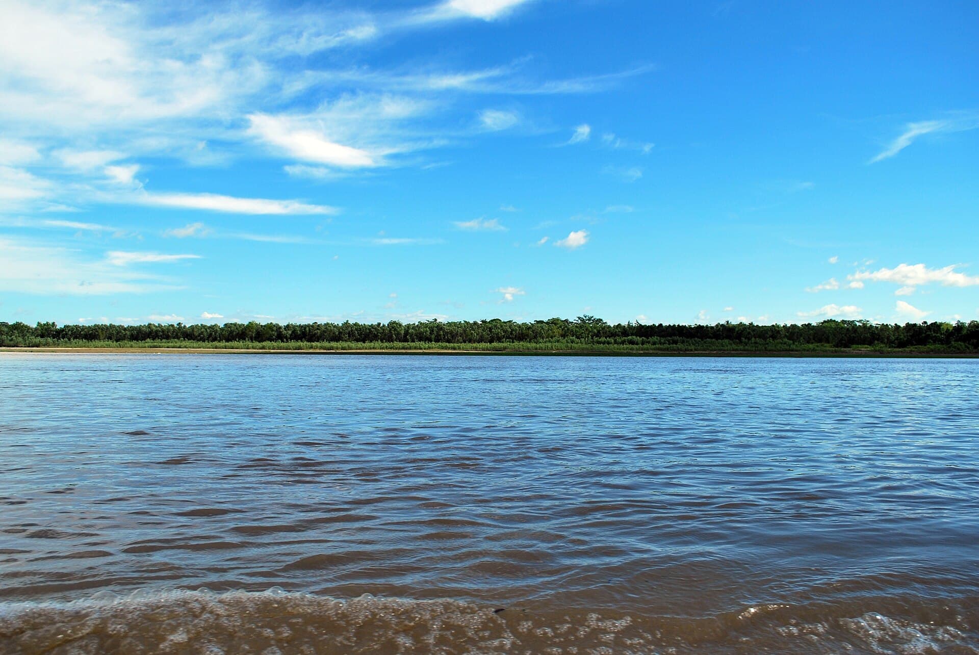 Río Cauca, afluente de agua declarado sujeto de derechos en Colombia. Bajo Cauca, Antioquia.