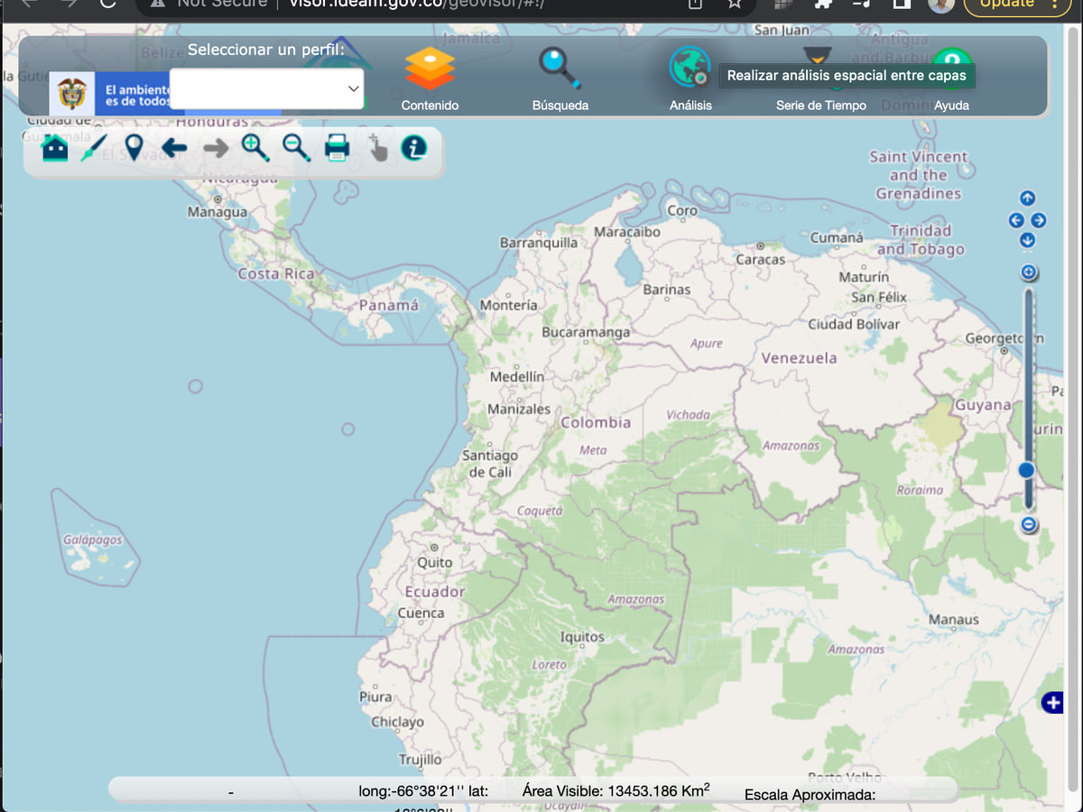 Weather viewer in Colombia