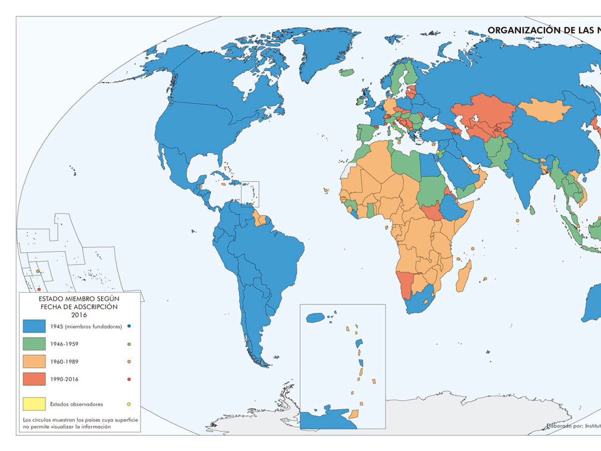 Crecimiento de la ONU hasta 2016