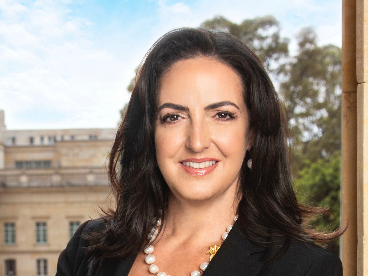 Fotografía de archivo de la senadora María Fernanda Cabal, difundida por su equipo de prensa en 2023